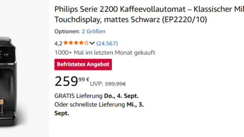 Kaffeevollautomat Philips Serie 2200 im Sale