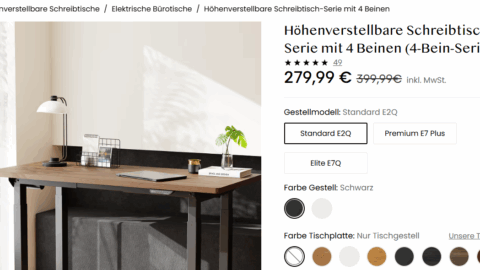 Flexispot Schreibtisch Deal